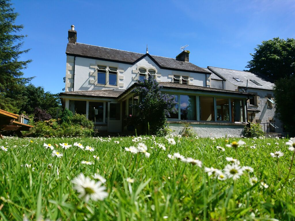 View from the garden of Morag's Lodge Hostel at Loch Ness