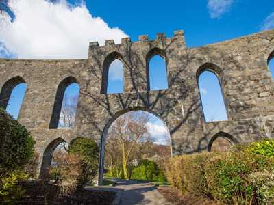 Stone structure of MacCaigs Tower in Oban